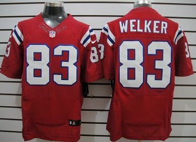 New England Patriots Nike Elite Jersey 83 Wes Welker Red